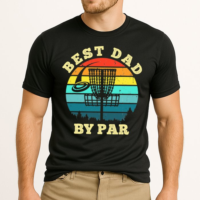 Best Dad By Par Disc Golf retro Frisbee Father's Day Cooling Performance Crew T-Shirt