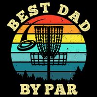 Best Dad By Par Disc Golf retro Frisbee Father's Day Cooling Performance Crew T-Shirt