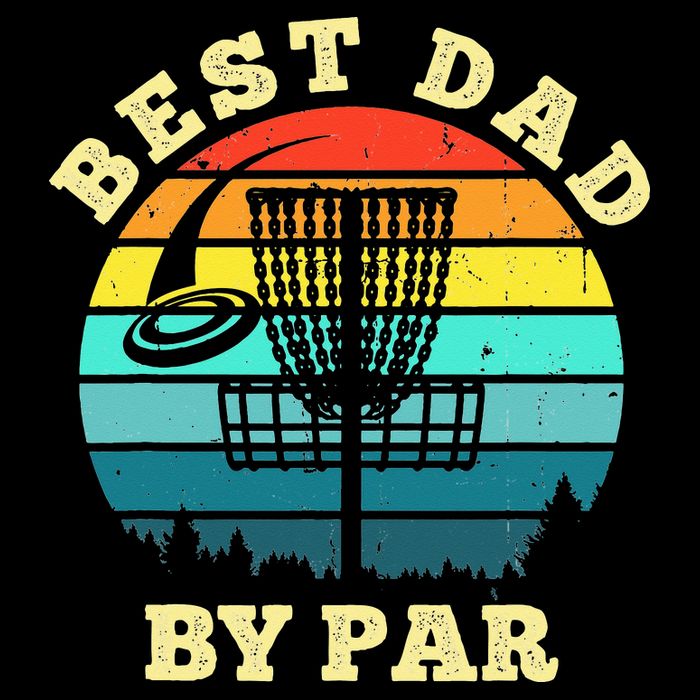 Best Dad By Par Disc Golf retro Frisbee Father's Day Cooling Performance Crew T-Shirt