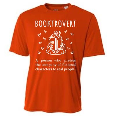 Booktrovert Definition Book Introvert Bookworm Librarian Gift Cooling Performance Crew T-Shirt