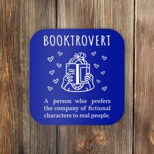 Booktrovert Definition Book Introvert Bookworm Librarian Gift Coaster