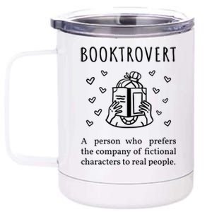 Booktrovert Definition Book Introvert Bookworm Librarian Gift 12 oz Stainless Steel Tumbler Cup