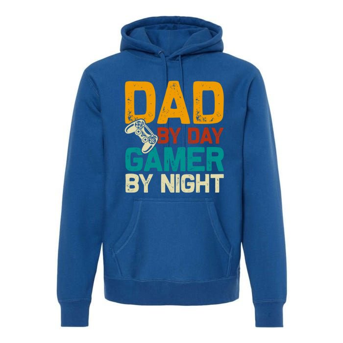 Birthday Dad By Day Gamer By Night Funny Gift Premium Hoodie