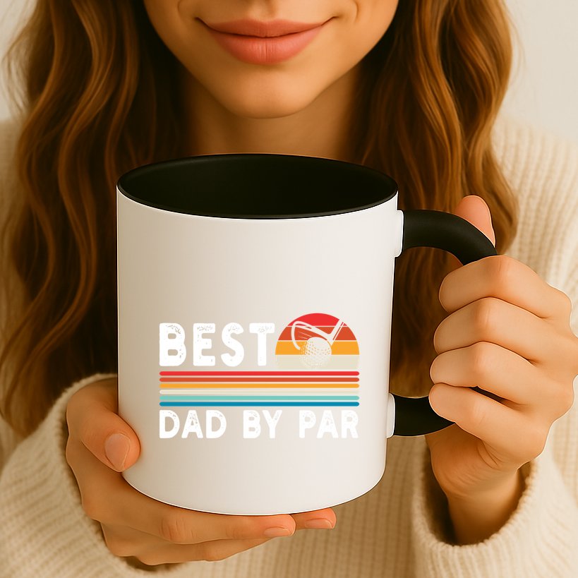 Best Dad By Par Golf Funny Golf Golfing FatherS Day Golfer Great Gift Mug