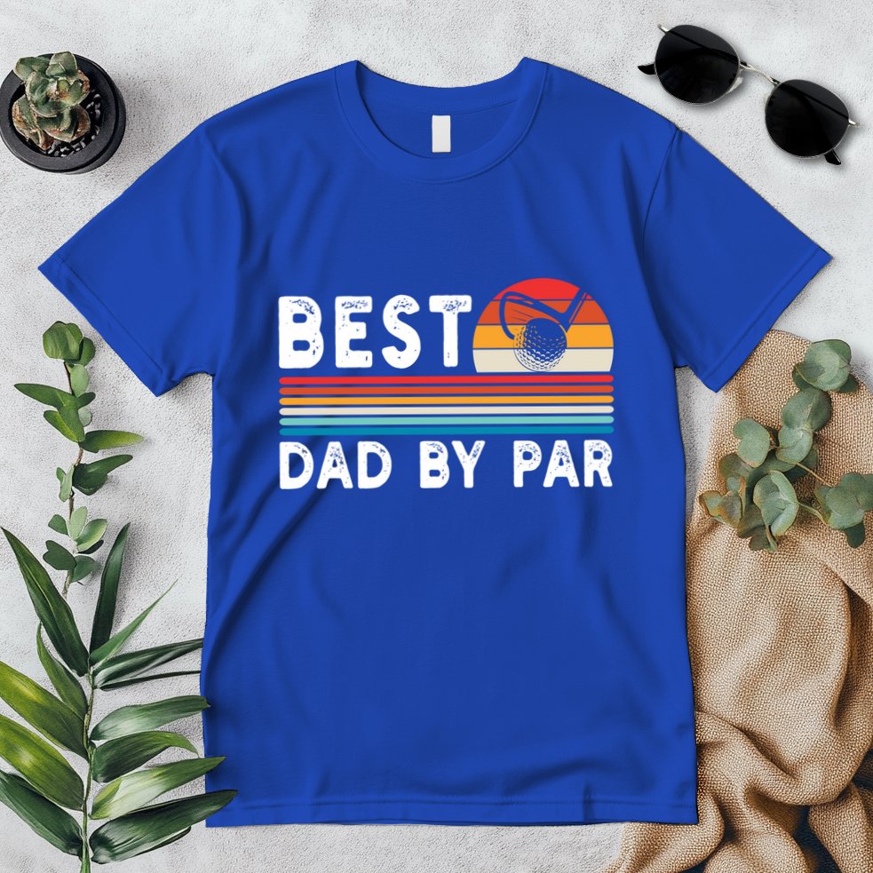 Best Dad By Par Golf Funny Golf Golfing FatherS Day Golfer Great Gift Premium T-Shirt
