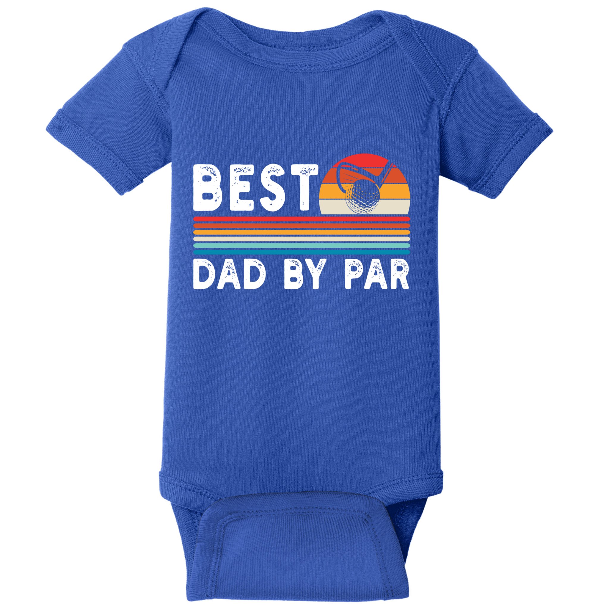 Best Dad By Par Golf Funny Golf Golfing FatherS Day Golfer Great Gift Baby Bodysuit