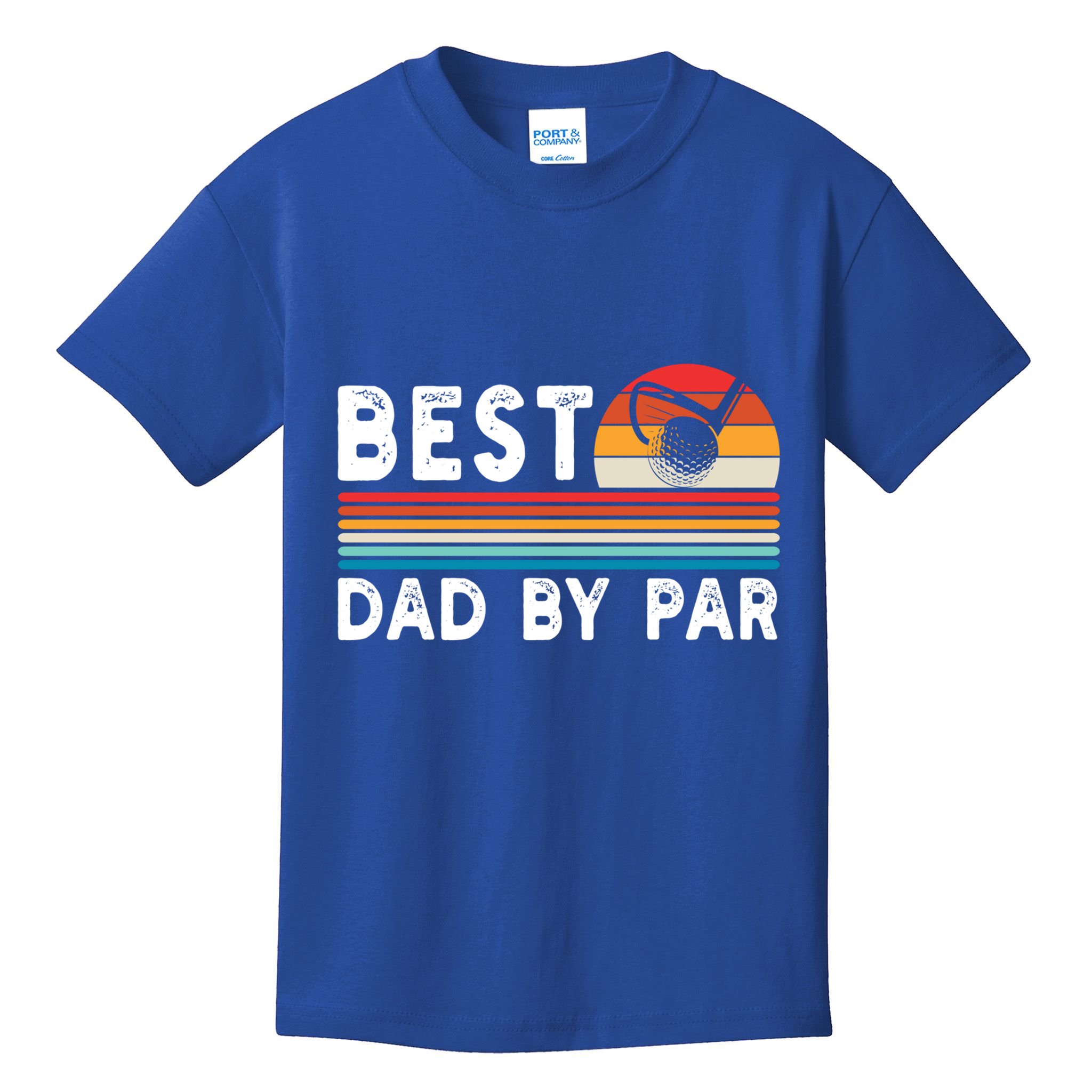 Best Dad By Par Golf Funny Golf Golfing FatherS Day Golfer Great Gift Kids T-Shirt