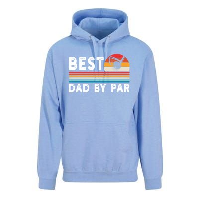 Best Dad By Par Golf Funny Golf Golfing FatherS Day Golfer Great Gift Unisex Surf Hoodie