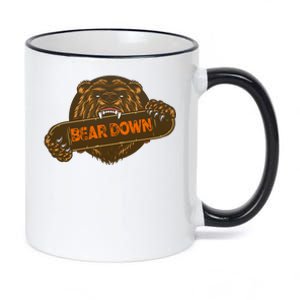 Bear Down Brown Bear 11oz Black Color Changing Mug