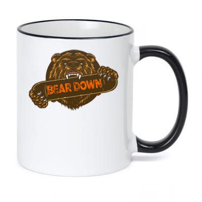 Bear Down Brown Bear 11oz Black Color Changing Mug