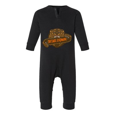 Bear Down Brown Bear Infant Fleece One Piece