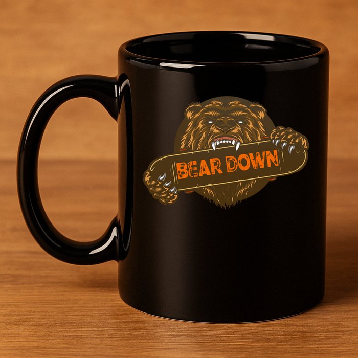 Bear Down Brown Bear 11oz C Handle Ceramic Mug