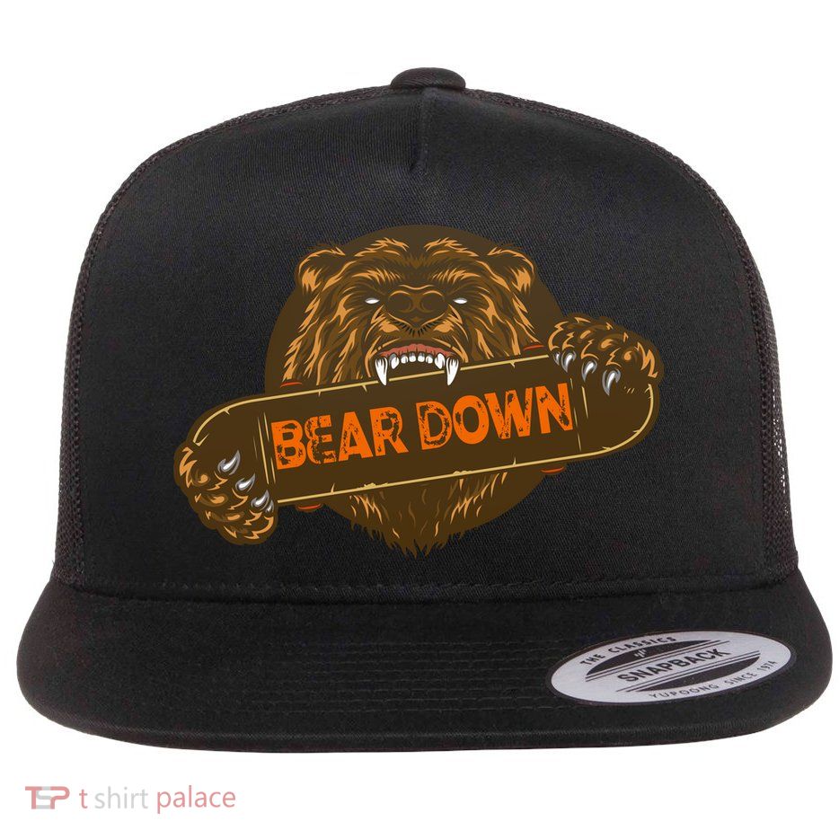 Bear Down Brown Bear Flatbill Hat