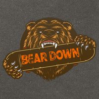 Bear Down Brown Bear Cotton Canvas Backpack