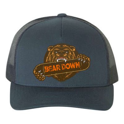 Bear Down Brown Bear Yupoong Adult 5-Panel Trucker Hat