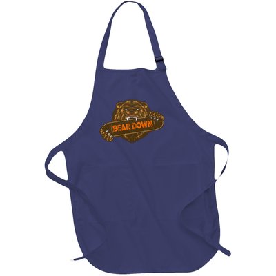 Bear Down Brown Bear Full-Length Apron With Pockets