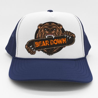 Bear Down Brown Bear Trucker Hat