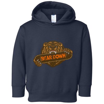 Bear Down Brown Bear Toddler Hoodie