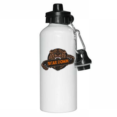 Bear Down Brown Bear Aluminum Water Bottle