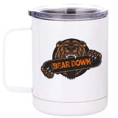 Bear Down Brown Bear 12 oz Stainless Steel Tumbler Cup