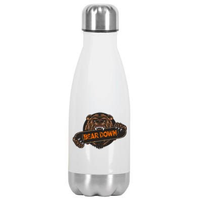 Bear Down Brown Bear Stainless Steel Insulated Water Bottle