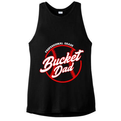 Bucket Dad Baseball Softball Pitcher Catcher Ladies PosiCharge Tri-Blend Wicking Tank