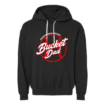 Bucket Dad Baseball Softball Pitcher Catcher Garment-Dyed Fleece Hoodie