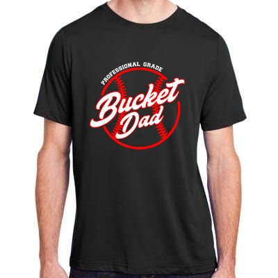 Bucket Dad Baseball Softball Pitcher Catcher Adult ChromaSoft Performance T-Shirt