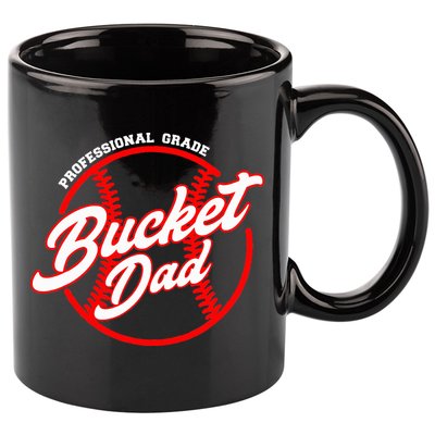 Bucket Dad Baseball Softball Pitcher Catcher 11oz C Handle Ceramic Mug