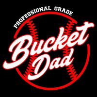 Bucket Dad Baseball Softball Pitcher Catcher Drawstring Bag
