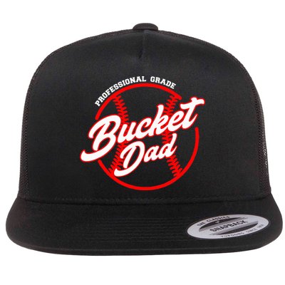 Bucket Dad Baseball Softball Pitcher Catcher Flat Bill Trucker Hat