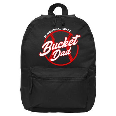 Bucket Dad Baseball Softball Pitcher Catcher 16 in Basic Backpack