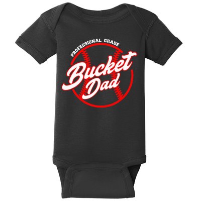 Bucket Dad Baseball Softball Pitcher Catcher Baby Bodysuit
