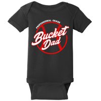 Bucket Dad Baseball Softball Pitcher Catcher Baby Bodysuit