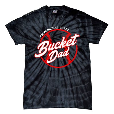 Bucket Dad Baseball Softball Pitcher Catcher Tie-Dye T-Shirt