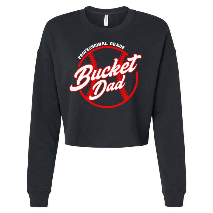 Bucket Dad Baseball Softball Pitcher Catcher Cropped Pullover Crew