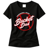 Bucket Dad Baseball Softball Pitcher Catcher Womens T-Shirt