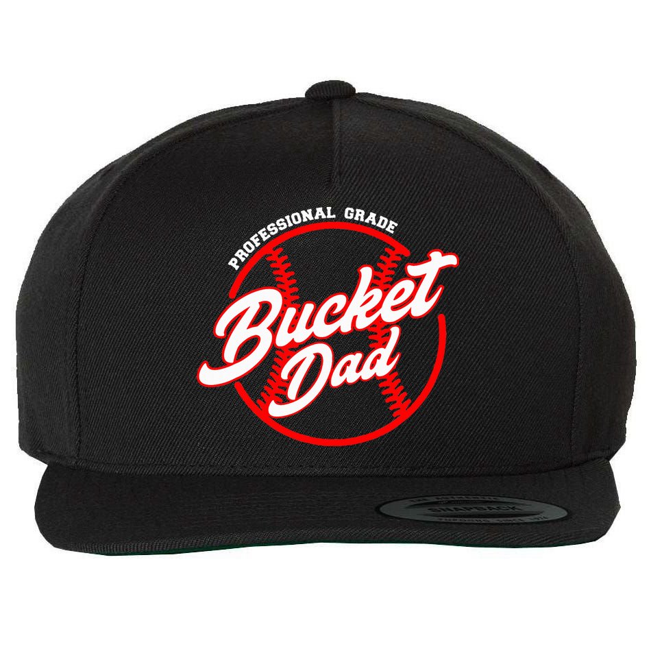 Bucket Dad Baseball Softball Pitcher Catcher Wool Snapback Cap