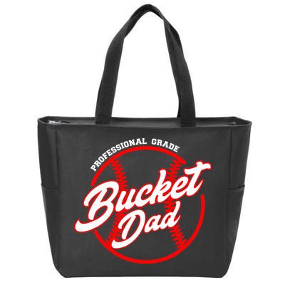 Bucket Dad Baseball Softball Pitcher Catcher Zip Tote Bag