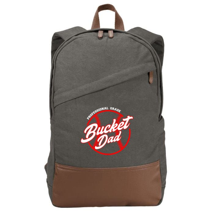 Bucket Dad Baseball Softball Pitcher Catcher Cotton Canvas Backpack
