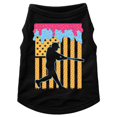Baseball Drip Bat B.oys Ice Cream American Flag 4th Of July Doggie Tank