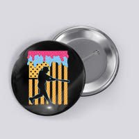 Baseball Drip Bat B.oys Ice Cream American Flag 4th Of July Button