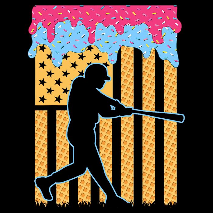 Baseball Drip Bat B.oys Ice Cream American Flag 4th Of July 16 in Basic Backpack
