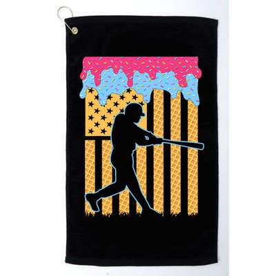 Baseball Drip Bat B.oys Ice Cream American Flag 4th Of July Golf Towel
