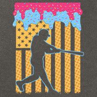 Baseball Drip Bat B.oys Ice Cream American Flag 4th Of July Cotton Canvas Backpack