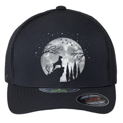 Boxer Dog Breed Full Moon At Night Gift Dog Owner Boxer Dog Cute Gift Flexfit Unipanel Trucker Cap