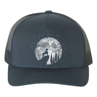 Boxer Dog Breed Full Moon At Night Gift Dog Owner Boxer Dog Cute Gift Yupoong Adult 5-Panel Trucker Hat