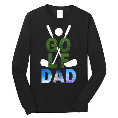 Best Dad By Par Golf Dad Gift For Dad Golf Player Father's Day Long Sleeve Shirt