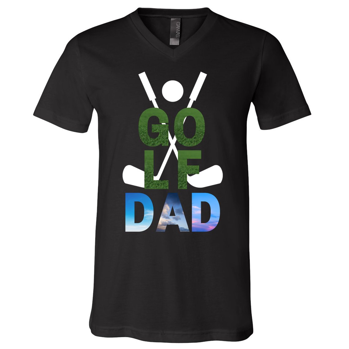 Best Dad By Par Golf Dad Gift For Dad Golf Player Father's Day V-Neck T-Shirt