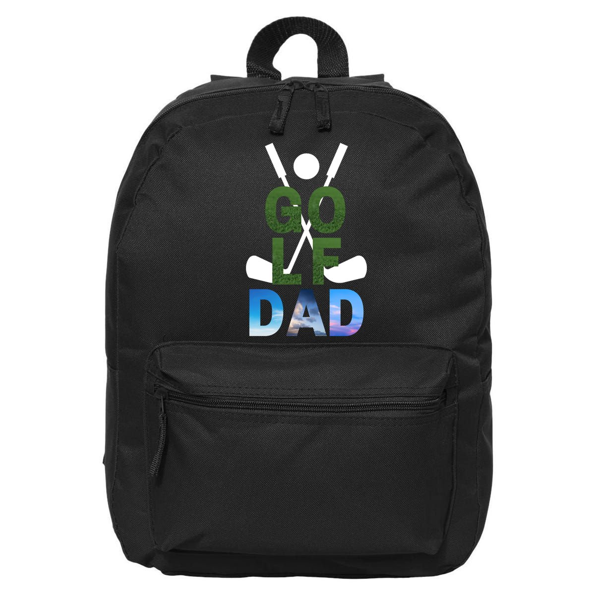 Best Dad By Par Golf Dad Gift For Dad Golf Player Father's Day 16 in Basic Backpack